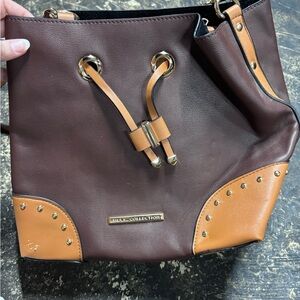Brown and Tan Women's Bag
